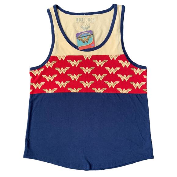Box Lunch Small Wonder Woman Logo Tank Top - Picture 1 of 4
